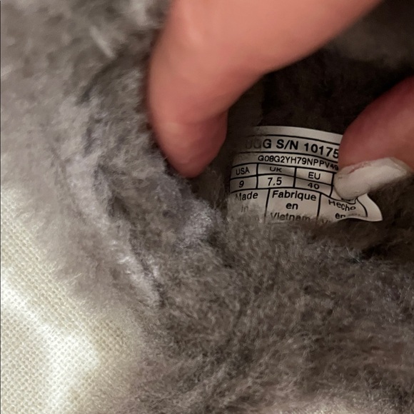 UGG Fluffy Charcoal Slippers-Women’s Size 9 - Picture 6 of 8